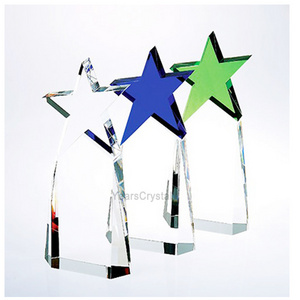 Wholesale cheap high quality custom trophy and medals awards blank star trophy crystal