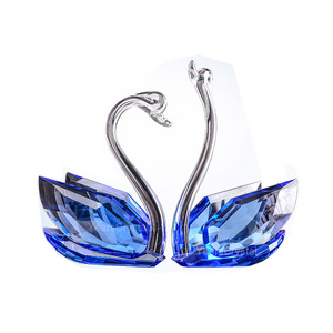 New arrival ornament wed favor glass crystal swan