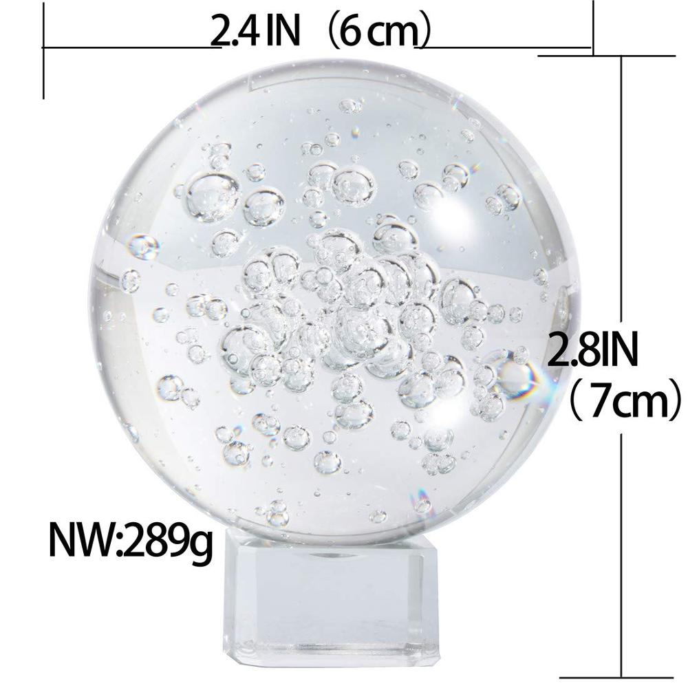 Greast crystal bubble ball globe transparent glass crystal bubble ball sphere with bubbles