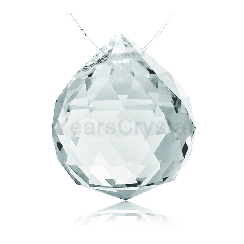 prisms crystal glass ball with hole for suncatcher chandelier hanger 4cm