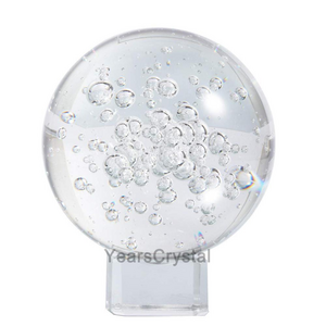 Greast crystal bubble ball globe transparent glass crystal bubble ball sphere with bubbles