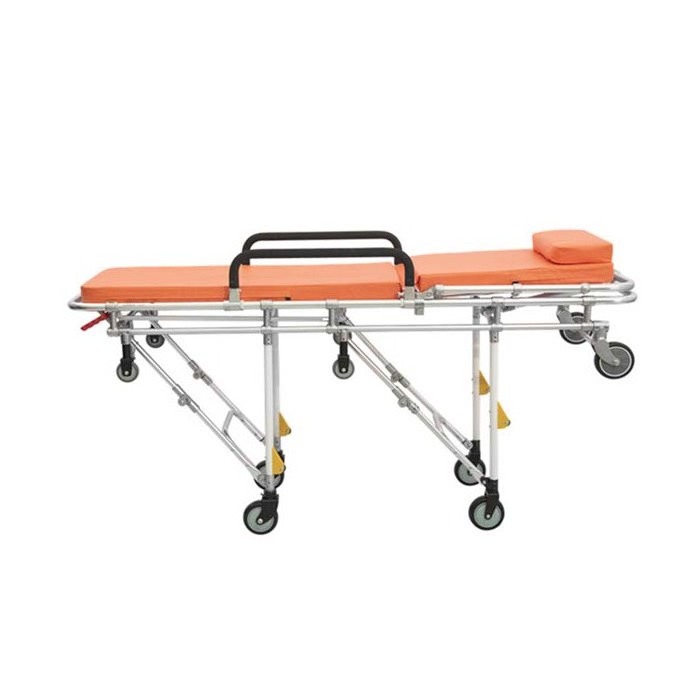 Aluminum Steel Alloy Multi functional Hospital Loading Emergency Rescue Used Automatic Stretcher for Ambulance