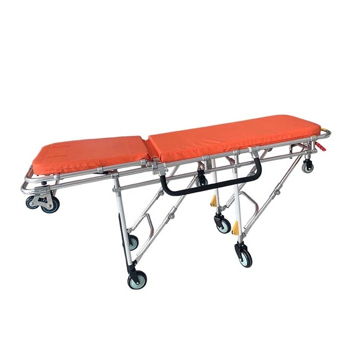 Aluminum Steel Alloy Multi functional Hospital Loading Emergency Rescue Used Automatic Stretcher for Ambulance