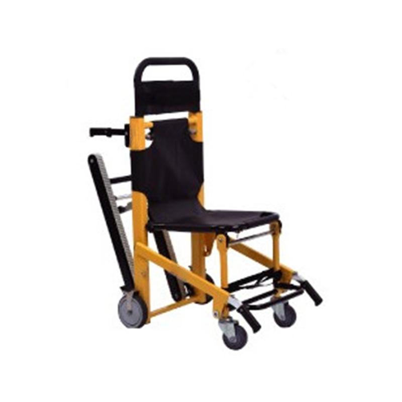 Foldable stair-climbing wheelchair lift stretcher for home use, aiding medical emergency patients in ascending&descending stairs