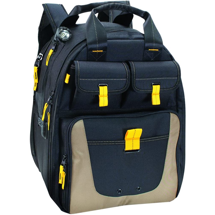 USB Charging heavy duty work garden canvas tools bags electrician Tool Backpack 44 Pocket electrical tool bag