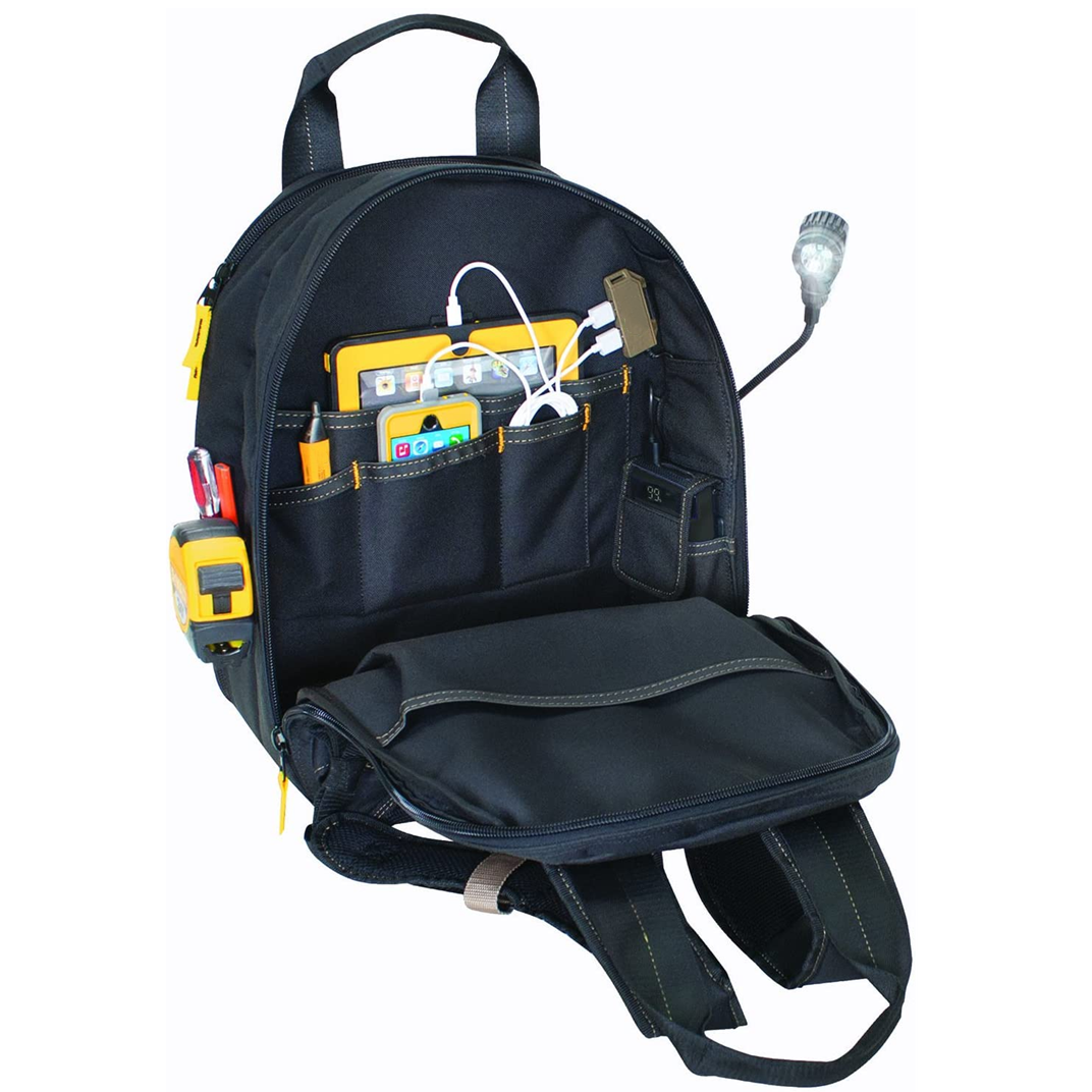 USB Charging heavy duty work garden canvas tools bags electrician Tool Backpack 44 Pocket electrical tool bag