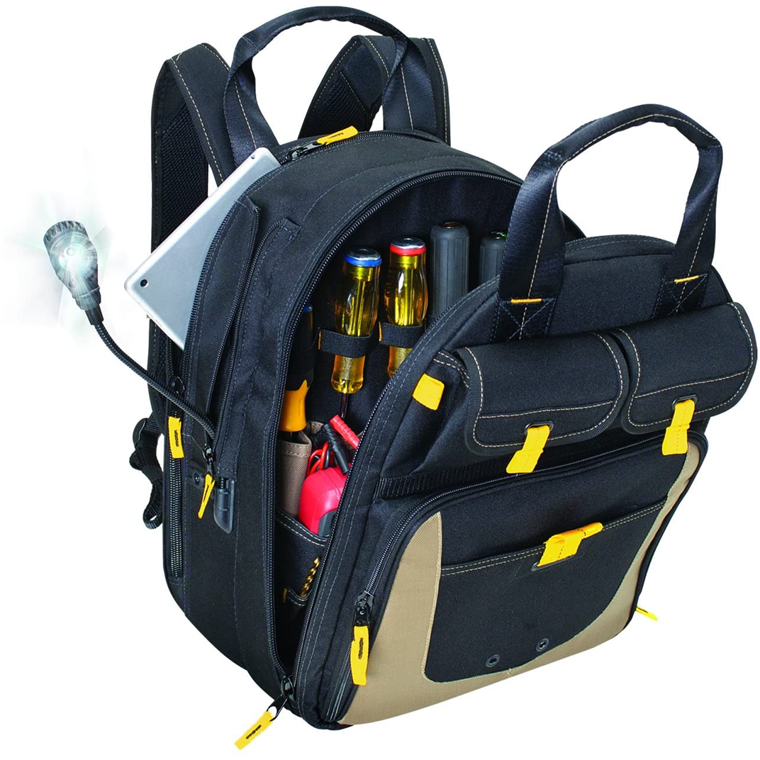 USB Charging heavy duty work garden canvas tools bags electrician Tool Backpack 44 Pocket electrical tool bag