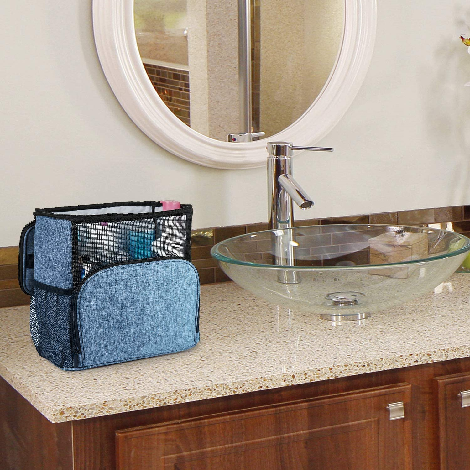 Hanging Toiletry Bag Shower Caddy Tote Bag Bath Organizer tool bag