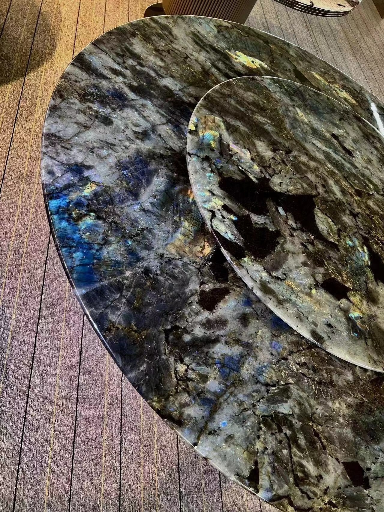 Chinese Mine Natural Luxury Granite Blue Labradorite Granite For High-End Dining Table Countertop