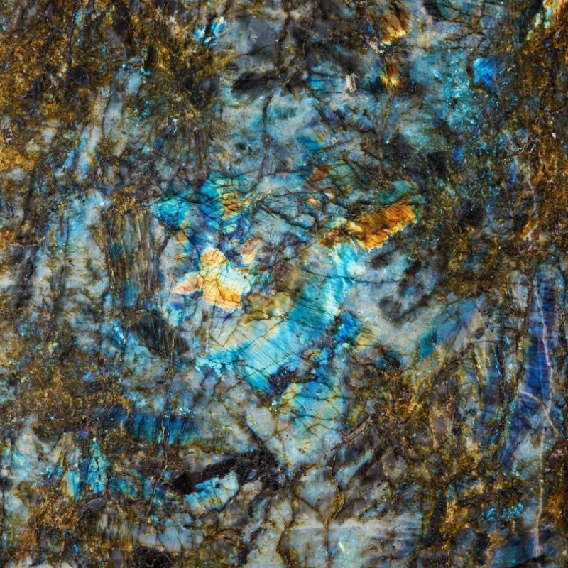 Natural Luxury Blue Lemurian Labradorite Stone Granite Slabs For Kitchen Countertop