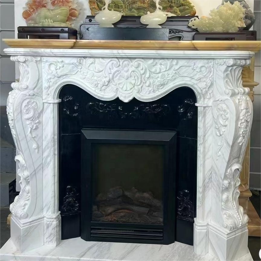 Market Popular Personalized Exclusive Modern Marble Fireplace For Home Decoration