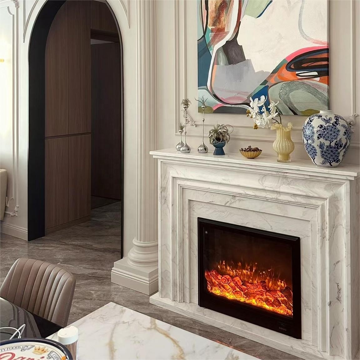 Market Popular Personalized Exclusive Modern Marble Fireplace For Home Decoration