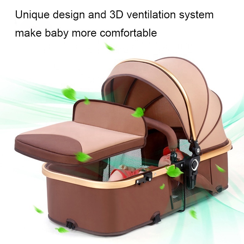 Wholesale High Quality 3 In 1 Multi-Function Baby Infant Carrier Outside Walker With Car Seat Foldable  Baby Stroller