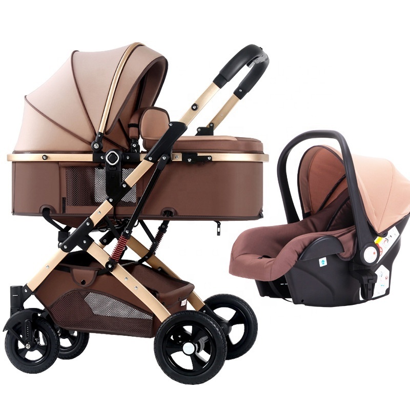 Wholesale High Quality 3 In 1 Multi-Function Baby Infant Carrier Outside Walker With Car Seat Foldable  Baby Stroller