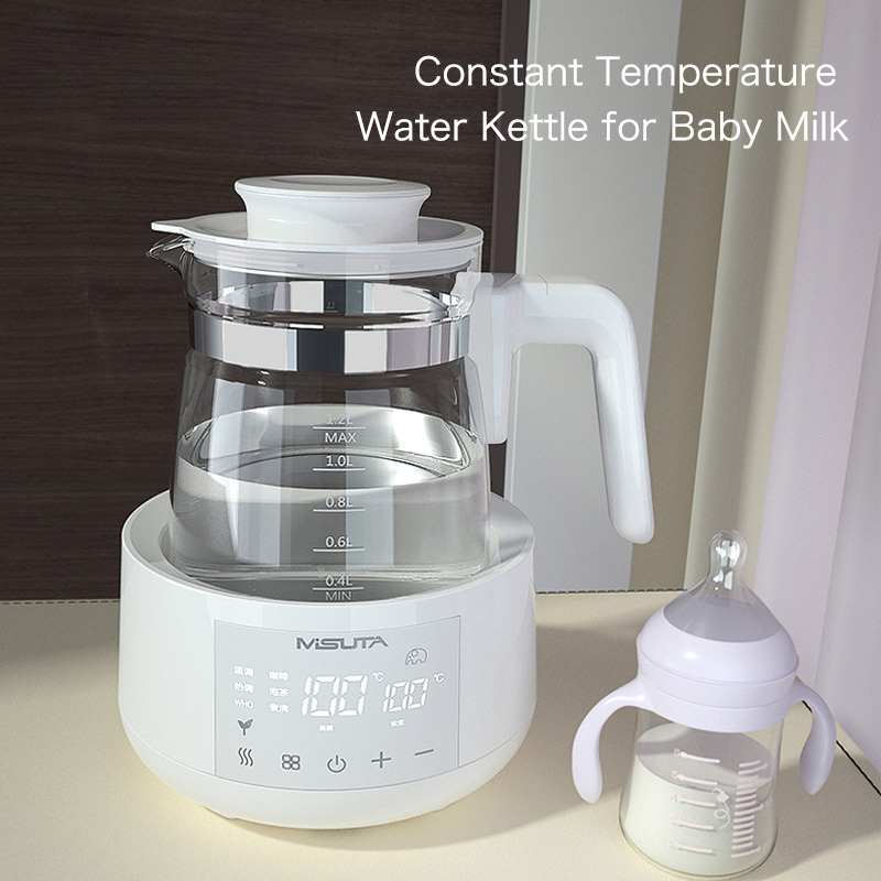 Misuta hot selling multi-function baby milk thermostat kettle english LED panel electric water kettle