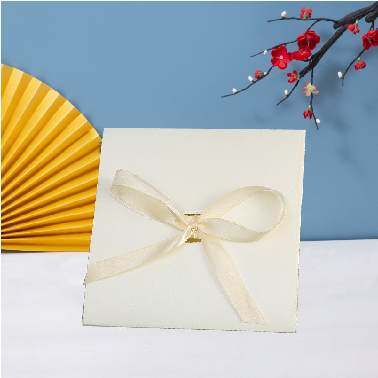 Kraft paper bow  pocket bag Kerchief Handkerchief Silk scarf packing boxes card gift Envelope box