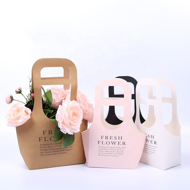 New Arrival waterproof Fresh Flower Packaging Gift Florist Supplies Hand Carry Bouquet Bag