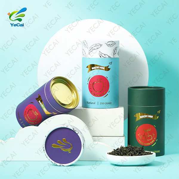 Tea packaging container paper tube food paper box tea coffee sugar canisters for tea bags