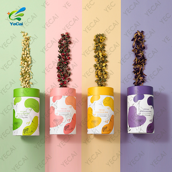 Tea packaging container paper tube food paper box tea coffee sugar canisters for tea bags