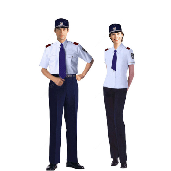 Chinese factory supply design men and women security guard uniform in different color