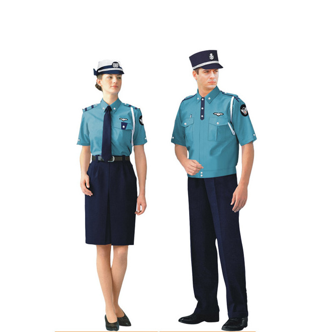 Chinese factory supply design men and women security guard uniform in different color