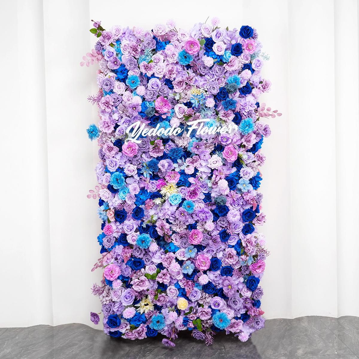 Yedodo Flower backdrop wall pink and purple flowers wall panel for baby shower wedding table Flower