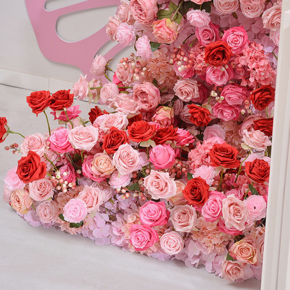 Simulation Rose Hydrangea Backdrop Decoration Wedding Party Event Artificial Flower Layout Props