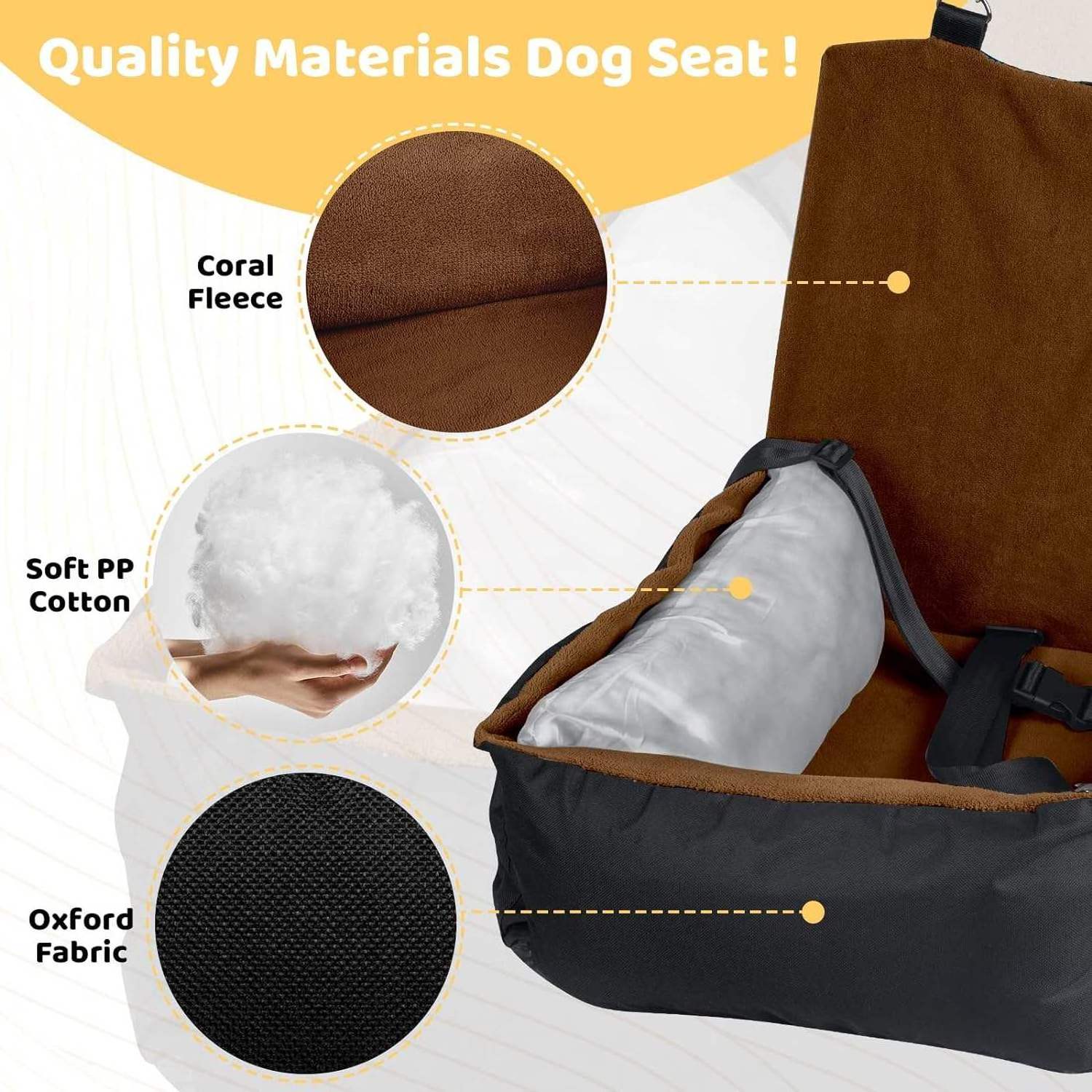 Customized Pet Travel Car Seat Cushion Dog Accessories Waterproof And Dirt Resistant Durable Car Seat Covers With Seat Belts