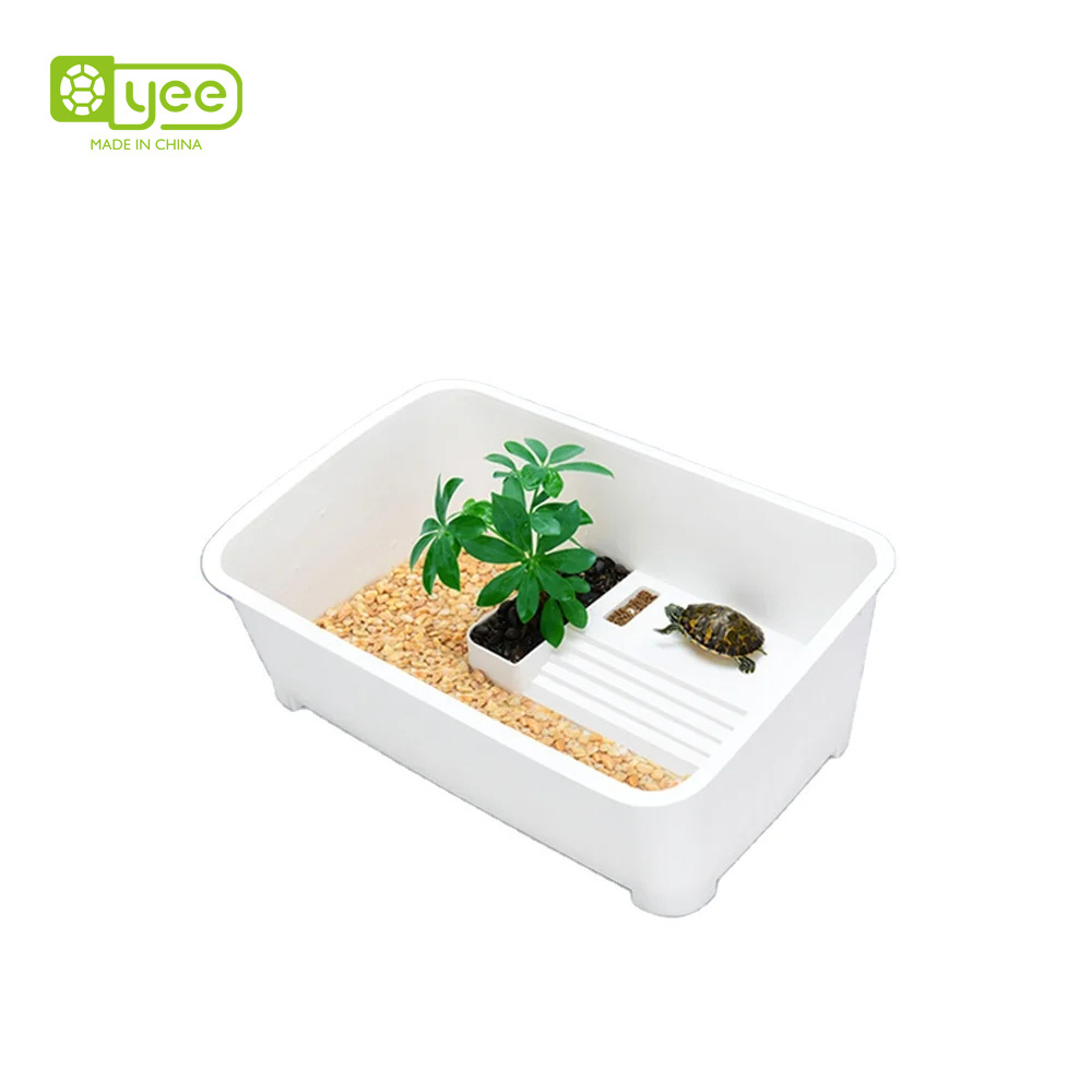 Yee customized large turtle cylinder tank/breeding basin with a balcony plastic container snake fish tubs