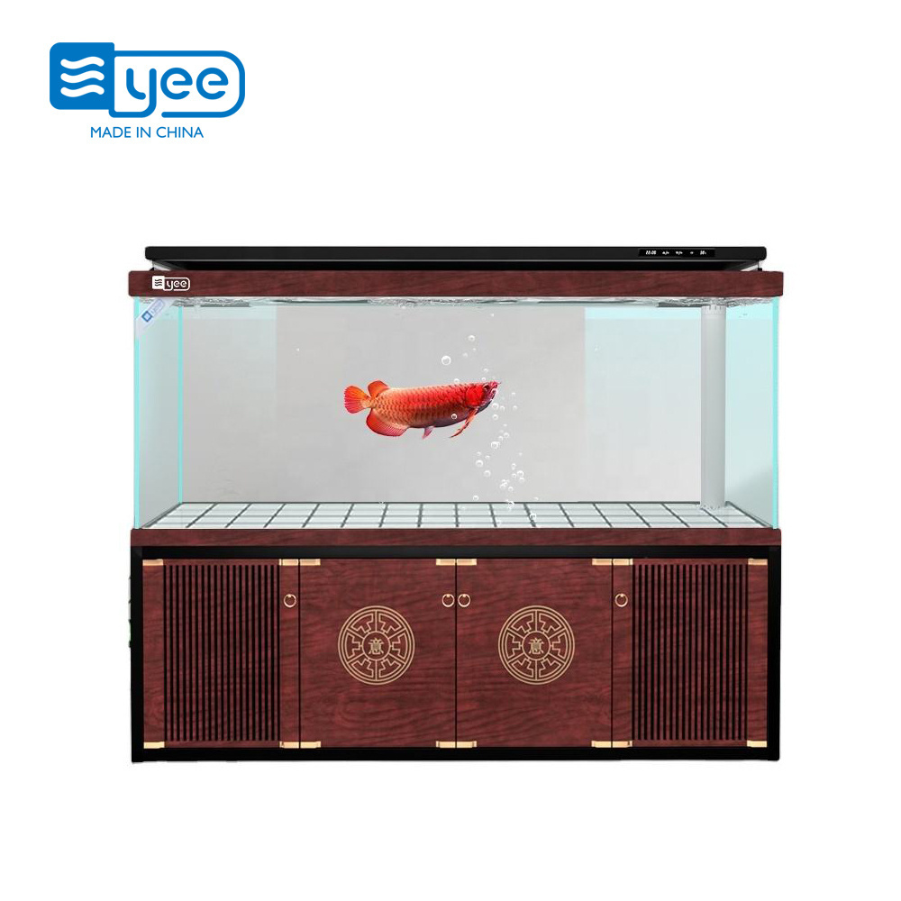 Yee Glass Wholesale Commercial Wall Aquarium Supplies Arowana Ecological Landscape Large 1000 liter Fish Tank with Base Cabinet