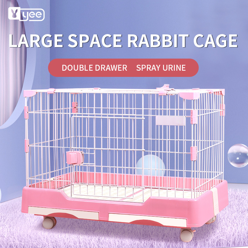 Yee Metal Iron Wire Large Pet Show Cages Portable Folding House Small Rabbit Dog Cat Carry Cage Suppliers