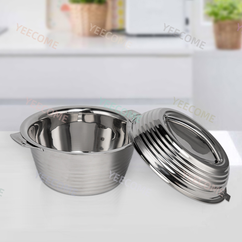 YJM1215 Capacity 2L 3L 4L 5L Factory Wholesale Stainless Steel casserole  4 Pcs food container  Popular hot pot food warmer set