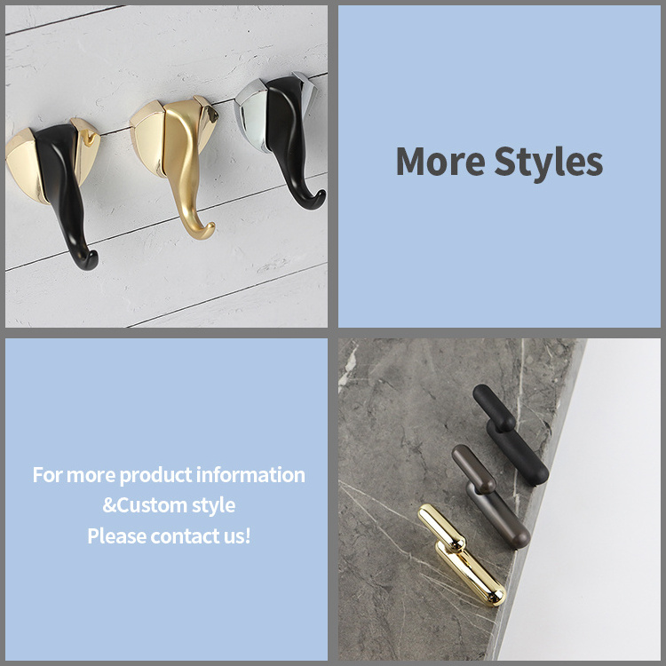 Wall Mount Hook Kitchen Modern nordic Decorative Clothes Hanger Coat wall hooks triangle gold