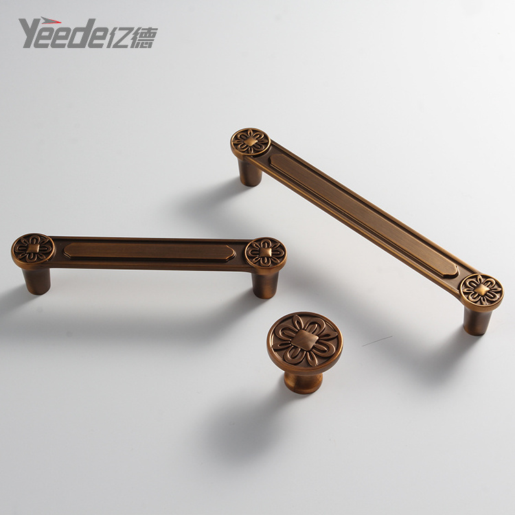 Vintage Handle Pulls Handles Knob Antique Style Cabinet Brass Classic ...