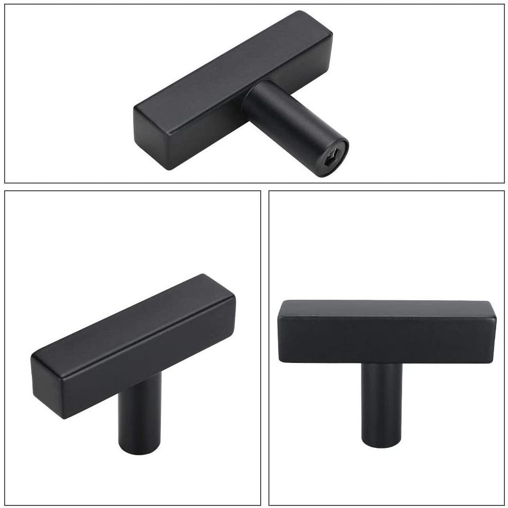 Kitchen Drawer Furniture Square T Bar Pull Black Gold Cupboard Cabinet handle manufacturer