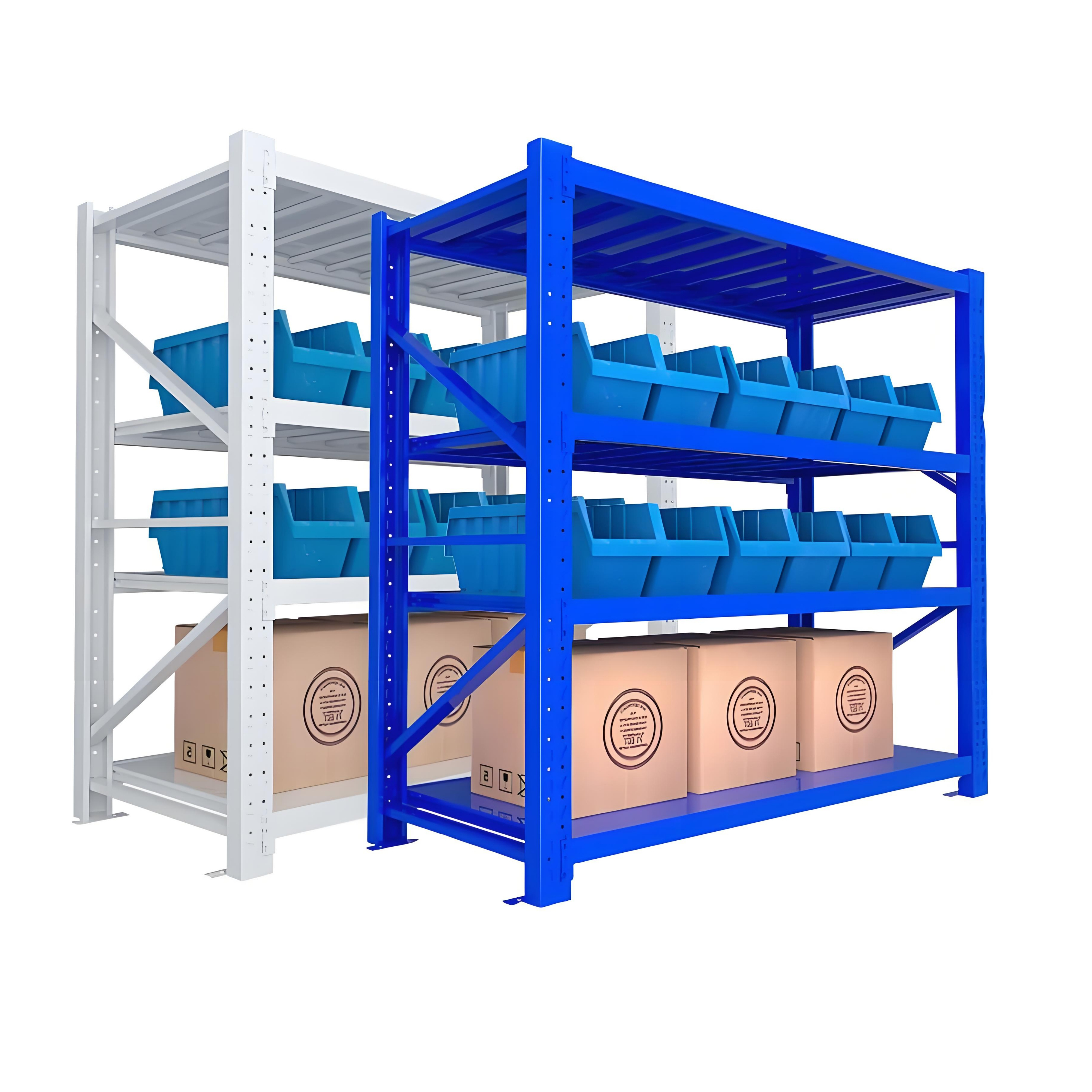 Lightweight Adjustable Industrial Shelving Systems Multi-Layer Storage Racks for Warehouse Stacking Shelves