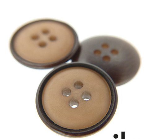 Made-to-order 4-holes Corozo Buttons Two Tone Buttons Nut Buttons Caramel Sustainable Buttons