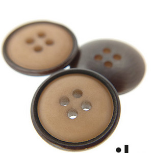 Made-to-order 4-holes Corozo Buttons Two Tone Buttons Nut Buttons Caramel Sustainable Buttons