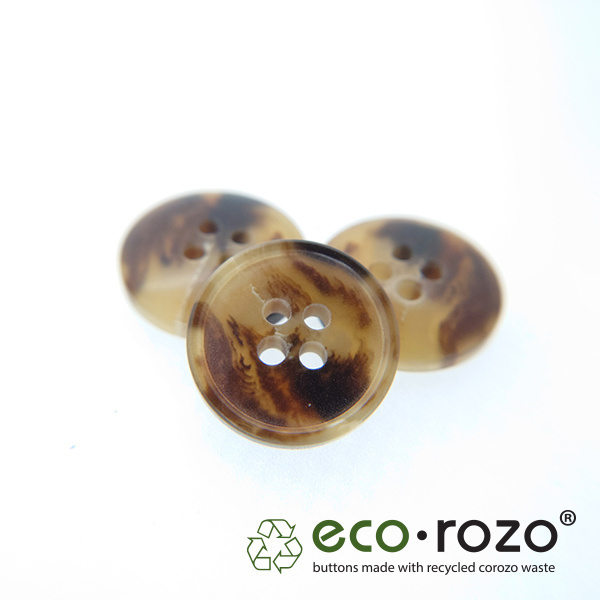 Made-to-order Recycled Buttons Ecorozo Buttons Faux Horn Buttons Light Brown 4 Hole Garment Accessories Sustainable Buttons