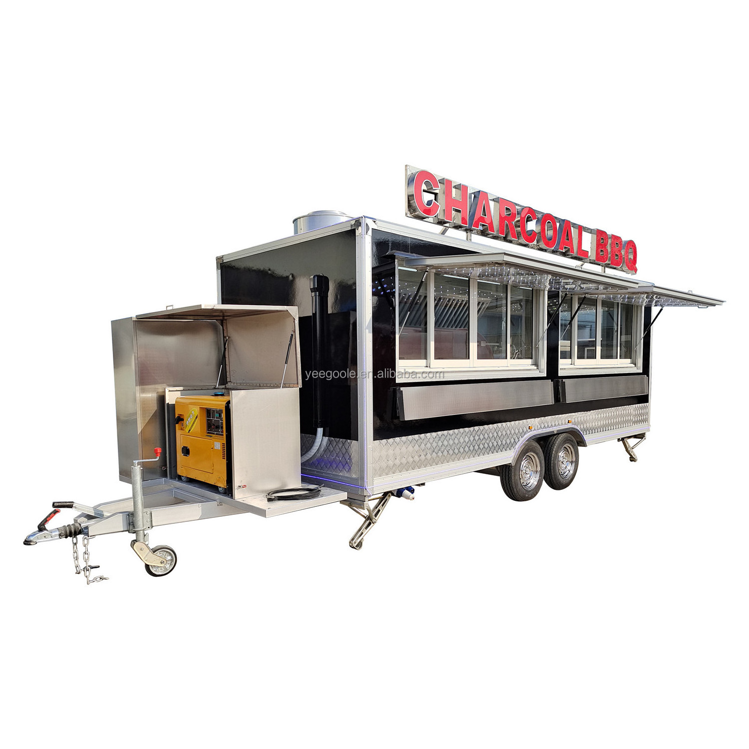 American caravan, square food truck, export trailer, factory direct sales, customized products