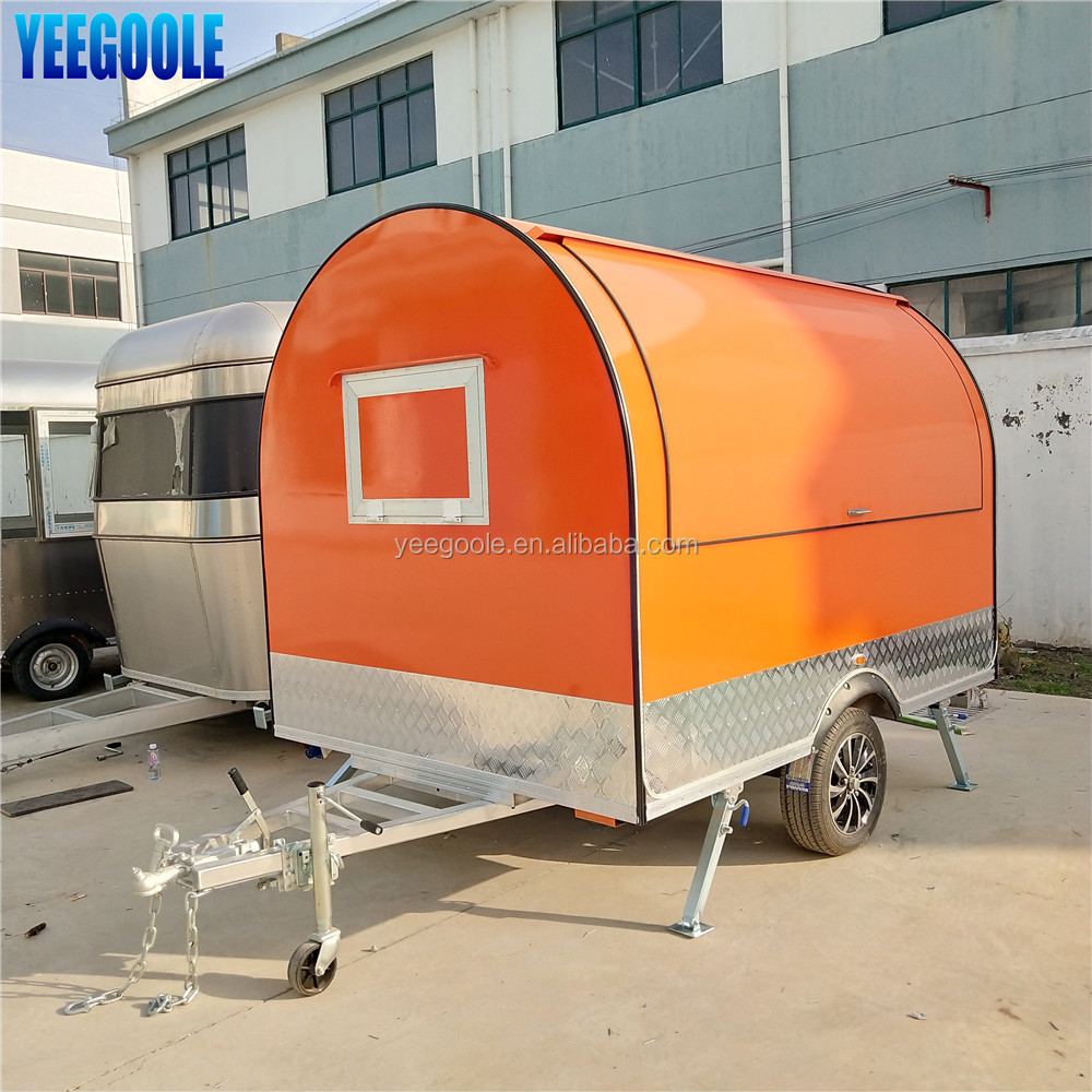 YG-CC-01  mobile fast food truck /street food kiosk cart/burger trailer ce