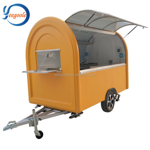 electric mobile fast food vending ice cream field trailer/cart popcorn truck/coffee van/kiosk for sale CE