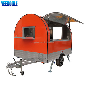 YG-CC-01  mobile fast food truck /street food kiosk cart/burger trailer ce