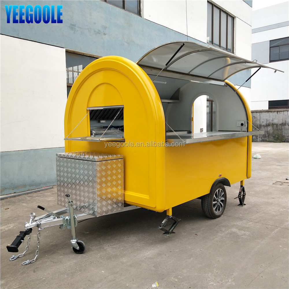 stainless steel mobile food cart Mobile Hot Dog Carts/concession trailer/towable food trailer for sale