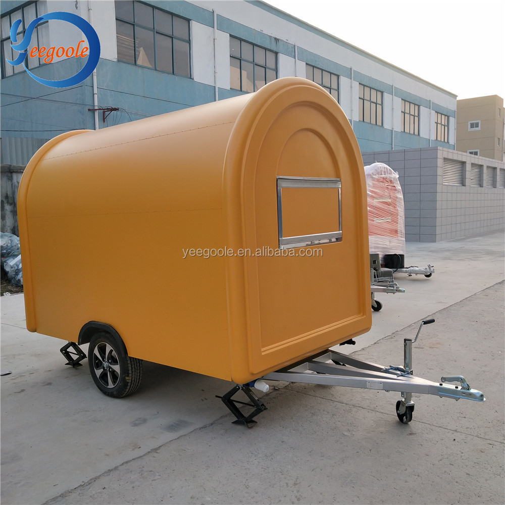 electric mobile fast food vending ice cream field trailer/cart popcorn truck/coffee van/kiosk for sale CE