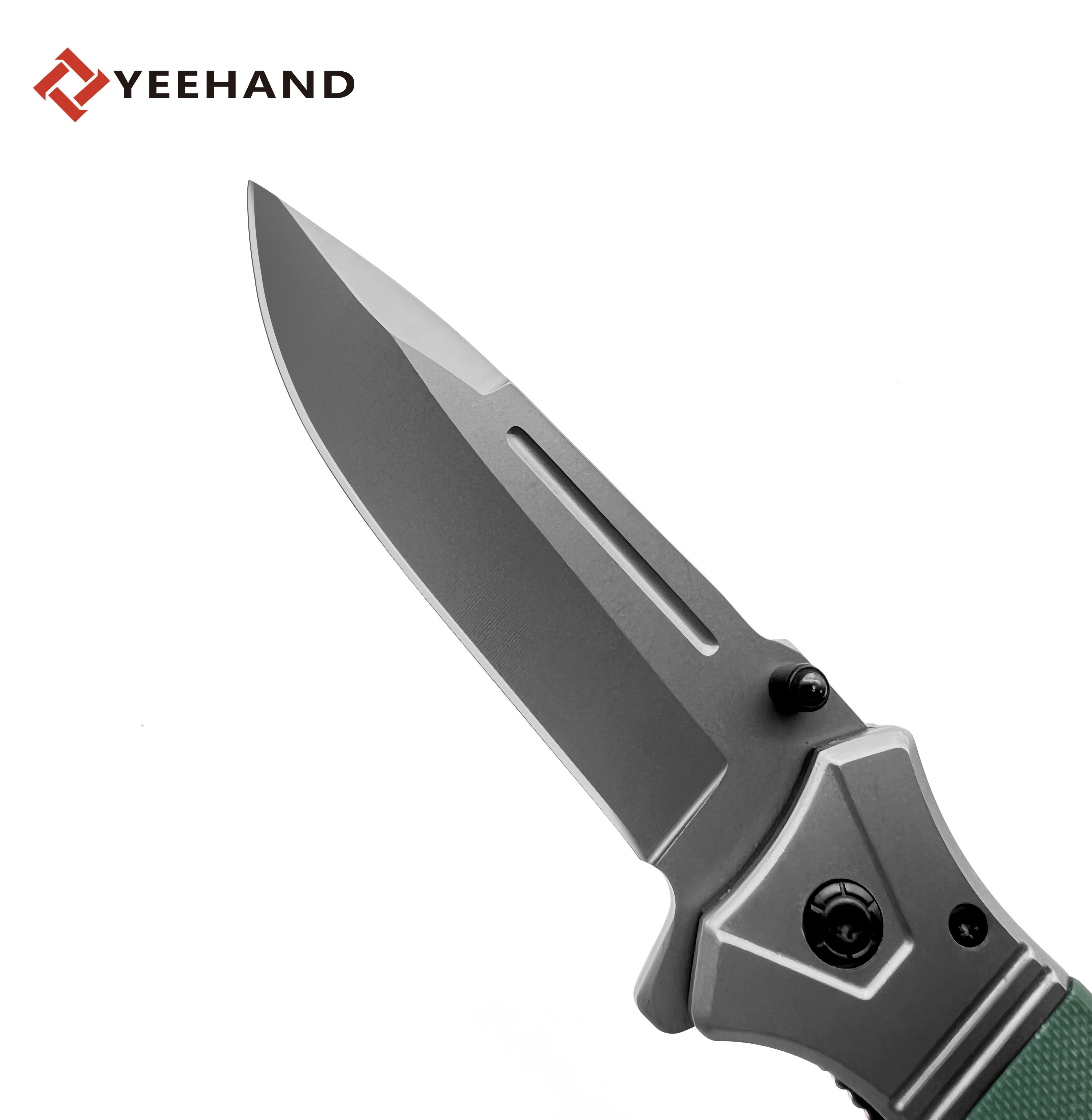 Gold suppliers g10 handle 3cr13 stainless steel blade survival folding knife titanium pocket knife