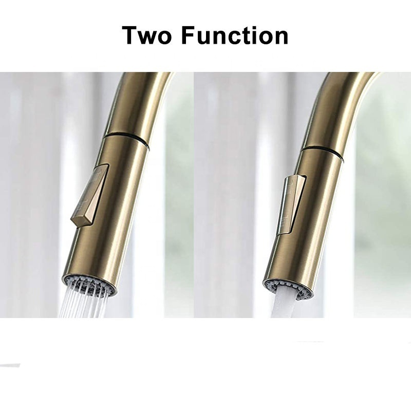 Brushed Gold Stainless Steel 304 Touch -operated Kitchen Faucet Water Tap Pull Down Sprayer Mixer Touchless Kitchen Tap