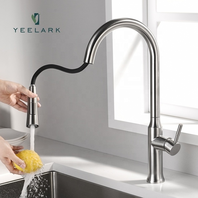 Pull Out Sensor Kitchen Faucet Sensitive Touch Sensor Tap Automatic Sensor Water Tap Single Handle Kitchen Mixer Single Hole