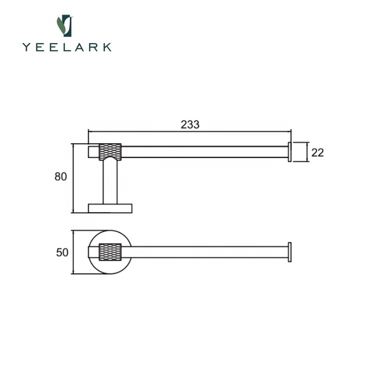 Latest Design Bathroom Accessories Wall Mounted Brushed Gold 304 Stainless Steel Bathroom Towel Rail Paper Towel Rack