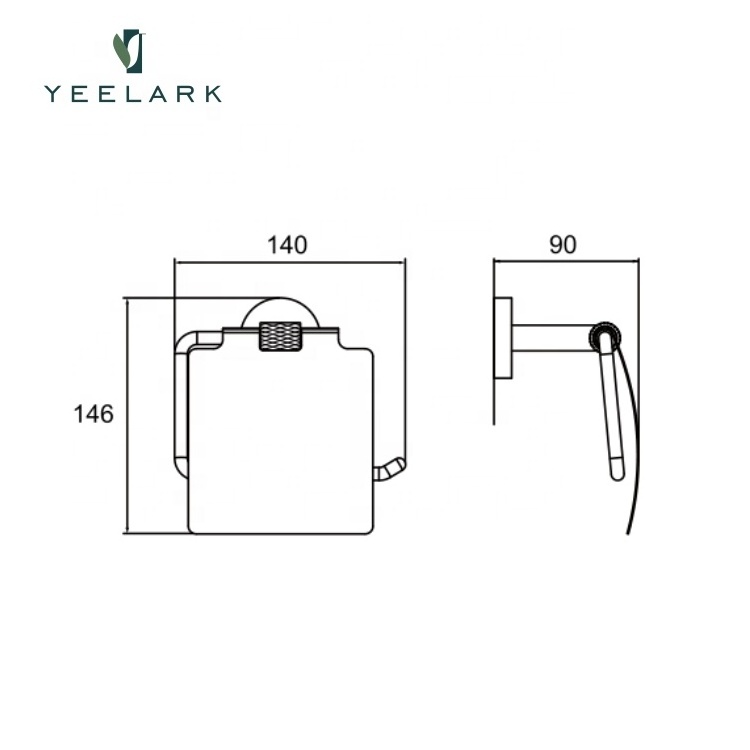 Customized Stainless steel Tissue Paper Holder for Restaurant Hotel Bathroom